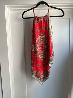 Zara Orange Red Paisley Print Cami
